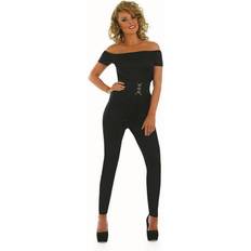 Fun Shack Womens Black 50s Movie Sweetheart Catsuit Iconic Jumpsuit