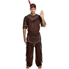 Henbrandt Mens Red Native American Indian Chief Sitting Bull Fancy Dress Up Costume