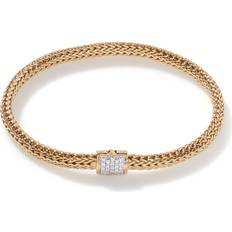 John Hardy Icon Bracelet 5mm - Gold/Diamonds