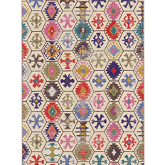 vidaXL Area Rug White, Blue, Multicolour 190x300cm