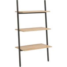 Brown Step Shelves vidaXL 336370 Light Brown/Black Step Shelf 116cm