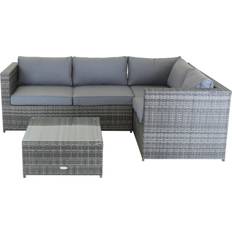 Charles Bentley GLWFCORSOFA01 Outdoor Lounge Set, 1 Table incl. 4 Sofas