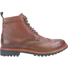 Block Heel - Men Lace Boots Cotswold Rissington Commando - Brown