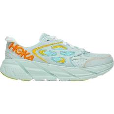 Hoka 8.5 - Unisex Running Shoes Hoka Clifton Embroidery - Blue Glass/Radiant Yellow