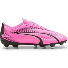 Pink Football Shoes Children's Shoes Puma Youth Ultra Play FG/AG - Poison Pink/White/Black