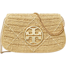 Magnetic Lock Clutches Tory Burch Reva Raffia Clutch - Natural