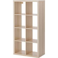 Natural Shelves Ikea Kallax White Stained Oak Effect Shelf