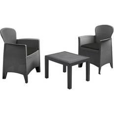 ProGarden Akita Outdoor Lounge Set, 1 Table incl. 2 Chairs