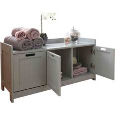 Doors Storage Benches GFW Colonial Grey Storage Bench 90x45cm