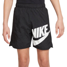 Nike Big Kid's Sportswear Woven Shorts - Black/White