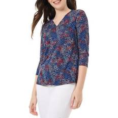 Jones New York Floral Cutout Top