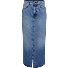 Only Cilla Maxi Denim Skirt - Blue/Medium Blue Denim