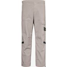 Stone Island Men Trousers Stone Island Mens Dove Grey Cargo-pocket Elasticated-waist Stretch-cotton Trousers