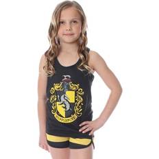 Intimo Harry Potter Big Girls Hogwarts House Crest Racerback Tank and Shorts Kids Pajama Set