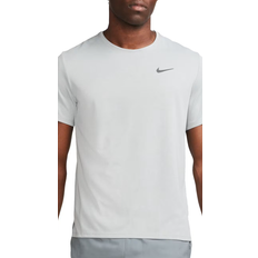 Nike Miler Dri-Fit UV Short Sleeve Running Top - Gray Fog/Particle Grey/Heather