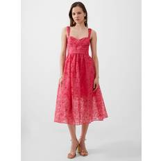 Clothing French Connection Embroidered Lace Midi Dress, Azalea