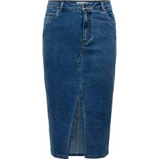 Only Curvy Denim Skirt - Blue/Medium Blue Denim