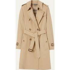 L Coats Burberry Kensington Organic Belted Double-Breasted Trench Coat