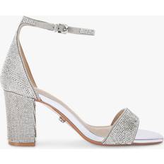 Silver - Women Heeled Sandals Carvela Shine Block Heel Sandals