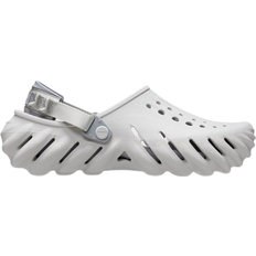 Grey - Women Outdoor Slippers Crocs Echo Clog - Light Grey