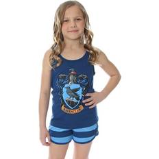 Intimo Harry Potter Big Girls Hogwarts House Crest Racerback Tank and Shorts Kids Pajama Set