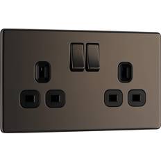 Black Electrical Outlets BG Electrical ‎FBN22B-01