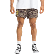 Gymshark Printed Lifting Mesh 5" Shorts - Cement Brown