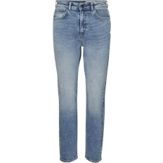 Noisy May Oni Cropped Straight Fit Jeans - Light Blue Denim