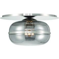 Eurofase Nottingham Polished Nickel With Smoke Glass Ceiling Flush Light 50.2cm