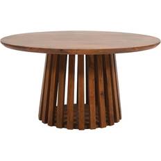 Indian Hub Slatted Round Mango Coffee Table