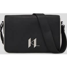 Karl Lagerfeld Men Messenger Bags Karl Lagerfeld K/plak Canvas Messenger Bag, Man, Canvas/Black, Size: One size Canvas/black