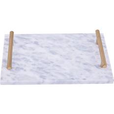 Grey Serving Trays Premier Housewares PH Marble With Gold Handles Serving Tray