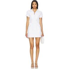 Good American Fit For Success Stretch Denim Mini Dress White