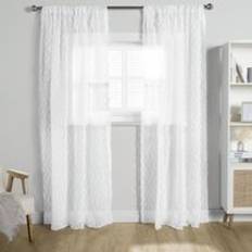 OHS Pair Of Diamond Voile Curtains