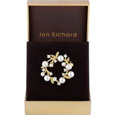 Brooches Jon Richard Crystal Wreath Brooch Gold