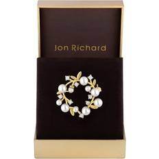 Gold Plated Brooches Jon Richard Crystal Wreath Brooch Gold