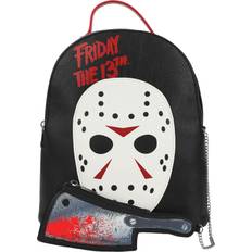 BioWorld Friday The 13th Jason Mask 11" Mini Backpack With Pull Out Meat Cleaver Coin Purse