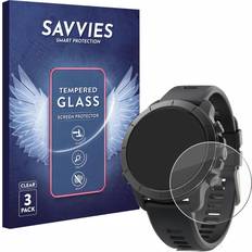 Savvies Panzerglas Hartglas Displayschutz, Smartwatch Schutzfolie, Transparent