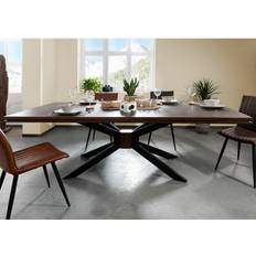 Massivmoebel24 Mango Brown Dining Table 107x180cm
