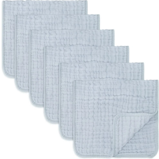 White Washcloths Comfy Cubs Muslin Burp Cloths 6-pack