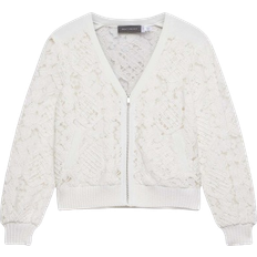 Lace Outerwear Mint Velvet Lace Bomber Jacket - Ivory