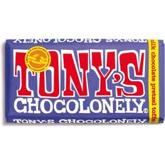 Tony's Chocolonely Dark Milk Pretzel Toffee Chocolate Bar 180g 5pack