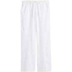 H&M Linen Blend Pull On Trousers - White