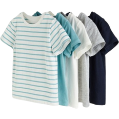 H&M Cotton T-shirts 5-packs - Turquoise/Striped (0749176036)