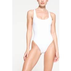 XXL Swimsuits SKIMS Womens Snow Signature Scoop-neck Stretch Recycled-nylon