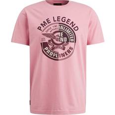 PME Legend Single Jersey T Shirt - Print Pink