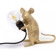 Seletti Mouse Mac Gold Table Lamp 12.5cm