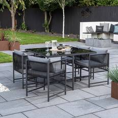 Plastic Patio Dining Sets Garden & Outdoor Furniture Dunelm Kubic Patio Dining Set, 1 Table incl. 4 Chairs