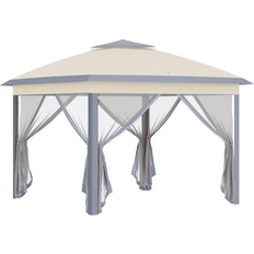 OutSunny Pop Up Canopy Tent with Double Roof 3.3x3.3 m