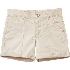 United Colors of Benetton Kid's Gabardine Embroidered Logo Bermuda Shorts - Beige